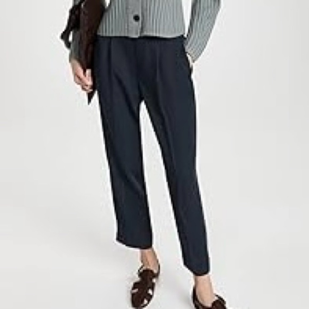 Vince Coastal Blue Midrise Front Seam Tapered Pants Size 6